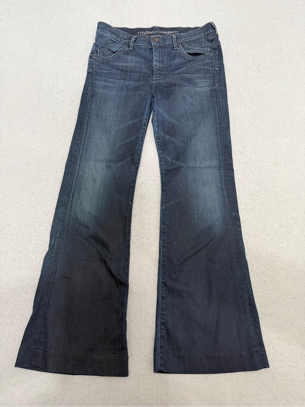 Citizens Of Humanity Hutton Size 30 Dark Indigo Wide Leg Jeans